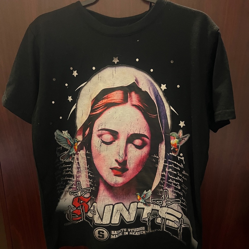 Saints Studios Black Graphic Tee